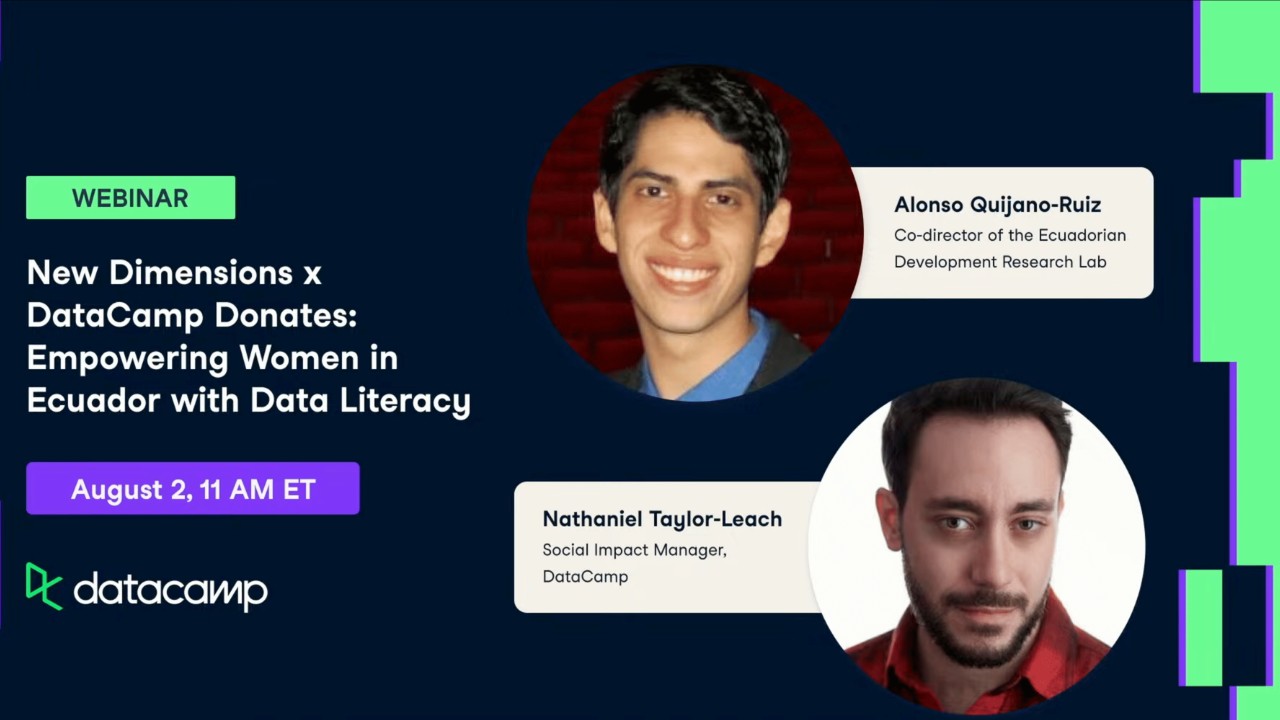 LIDE Co-Director Alonso Quijano Ruiz talks about empowering women in tech on DataCamp webinar